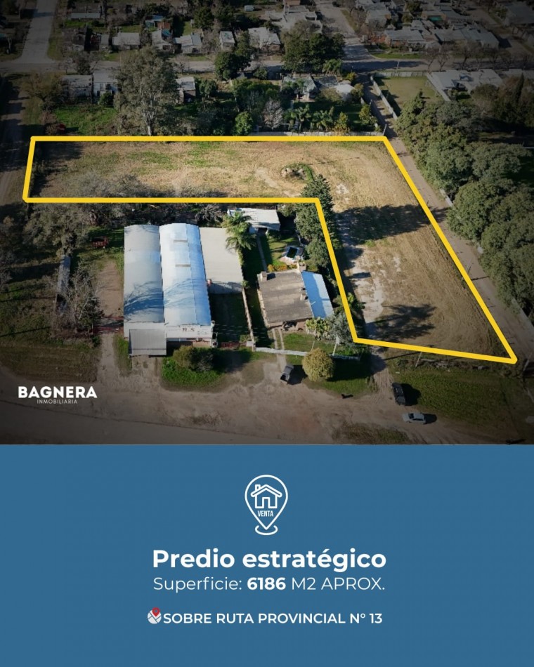EXTENSO LOTE SOBRE RUTA PROV. 13 EN CARLOS PELLEGRINI