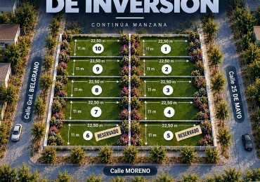 10 LOTES FINANCIADOS - ZONA EN PLENO CRECICMIENTO